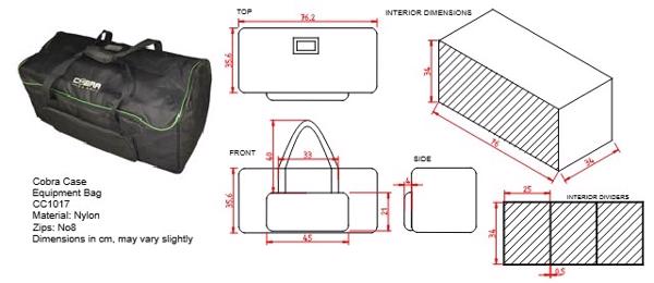 Padded Equipment Bag Dimensions 